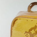 LOUIS VUITTON Monogram Vernis Houston Hand Bag Beige M91004 LV Auth 120112-14