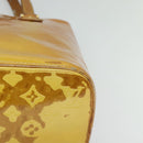 LOUIS VUITTON Monogram Vernis Houston Hand Bag Beige M91004 LV Auth 120112-9