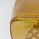 LOUIS VUITTON Monogram Vernis Houston Hand Bag Beige M91004 LV Auth 120112-15