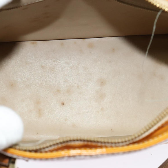 LOUIS VUITTON Monogram Vernis Houston Hand Bag Beige M91004 LV Auth 120112