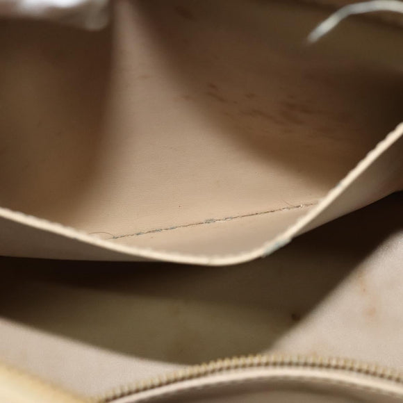 LOUIS VUITTON Monogram Vernis Houston Hand Bag Beige M91004 LV Auth 120112