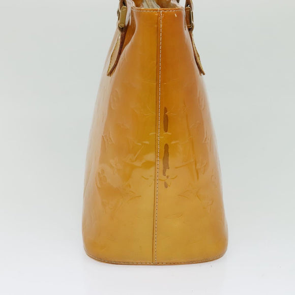 LOUIS VUITTON Monogram Vernis Houston Hand Bag Beige M91004 LV Auth 120112