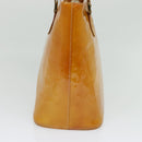 LOUIS VUITTON Monogram Vernis Houston Hand Bag Beige M91004 LV Auth 120112-4