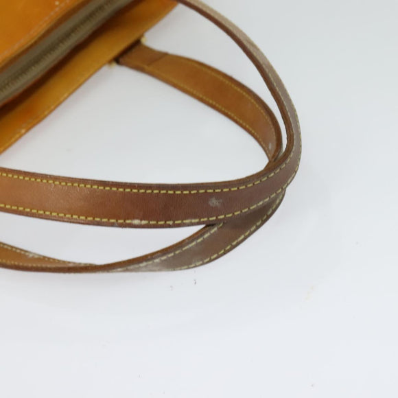 LOUIS VUITTON Monogram Vernis Houston Hand Bag Beige M91004 LV Auth 120112