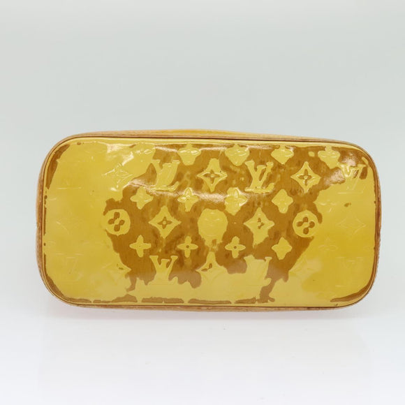 LOUIS VUITTON Monogram Vernis Houston Hand Bag Beige M91004 LV Auth 120112