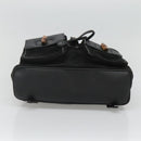 GUCCI Bamboo Backpack Suede Black Gold Auth 120117-5