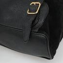 GUCCI Bamboo Backpack Suede Black Gold Auth 120117-18