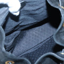 GUCCI Bamboo Backpack Suede Black Gold Auth 120117-11