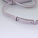 CELINE Hand Bag Leather 2way Purple Gold Auth 120119-11