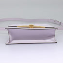 CELINE Hand Bag Leather 2way Purple Gold Auth 120119-5