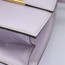 CELINE Hand Bag Leather 2way Purple Gold Auth 120119-19