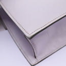 CELINE Hand Bag Leather 2way Purple Gold Auth 120119-20