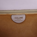 CELINE Hand Bag Leather 2way Purple Gold Auth 120119-22