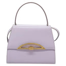 CELINE Hand Bag Leather 2way Purple Gold Auth 120119-13