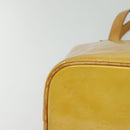 LOUIS VUITTON Monogram Vernis Houston Hand Bag Beige M91004 LV Auth 120122-9