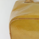 LOUIS VUITTON Monogram Vernis Houston Hand Bag Beige M91004 LV Auth 120122-15