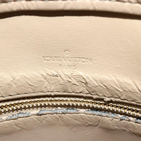 LOUIS VUITTON Monogram Vernis Houston Hand Bag Beige M91004 LV Auth 120122