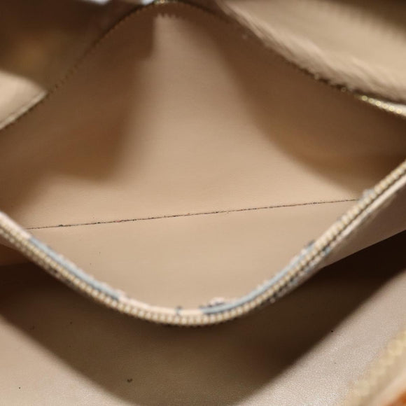 LOUIS VUITTON Monogram Vernis Houston Hand Bag Beige M91004 LV Auth 120122