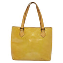 LOUIS VUITTON Monogram Vernis Houston Hand Bag Beige M91004 LV Auth 120122-2