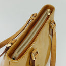 LOUIS VUITTON Monogram Vernis Houston Hand Bag Beige M91004 LV Auth 120122-6