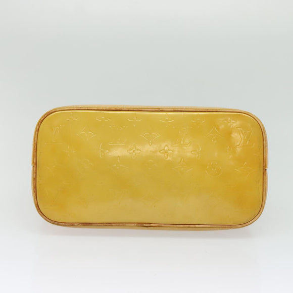 LOUIS VUITTON Monogram Vernis Houston Hand Bag Beige M91004 LV Auth 120122