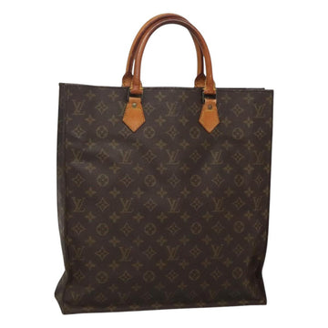 LOUIS VUITTON Monogram Sac Plat Hand Bag M51140 LV Auth 120123