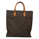 LOUIS VUITTON Monogram Sac Plat Hand Bag M51140 LV Auth 120123-2