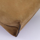 CELINE Shoulder Bag Suede Brown Gold Auth 120125-15