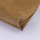 CELINE Shoulder Bag Suede Brown Gold Auth 120125-16