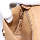 CELINE Shoulder Bag Suede Brown Gold Auth 120125-22