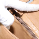 CELINE Shoulder Bag Suede Brown Gold Auth 120125-23