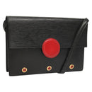LOUIS VUITTON Epi Hublot Shoulder Bag Black Red M52557 LV Auth 120129-1