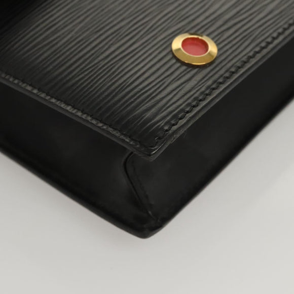 LOUIS VUITTON Epi Hublot Shoulder Bag Black Red M52557 LV Auth 120129