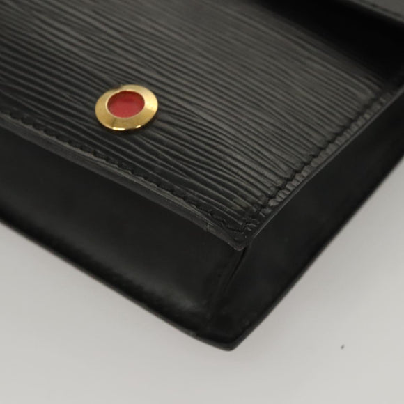 LOUIS VUITTON Epi Hublot Shoulder Bag Black Red M52557 LV Auth 120129