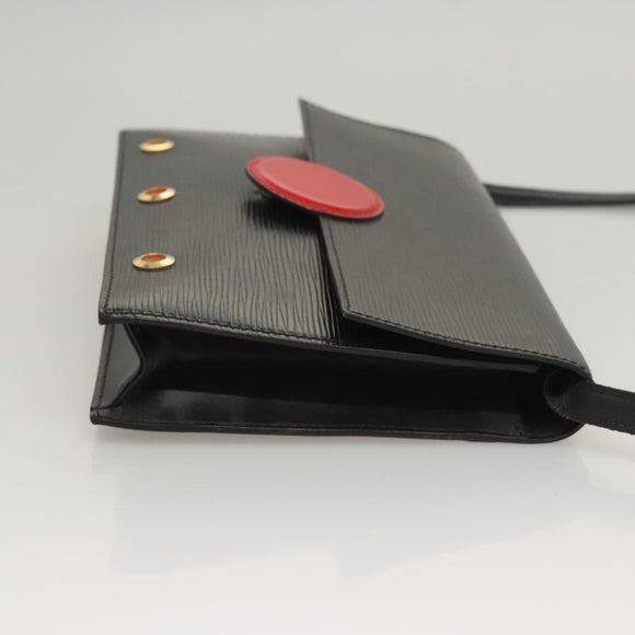 LOUIS VUITTON Epi Hublot Shoulder Bag Black Red M52557 LV Auth 120129