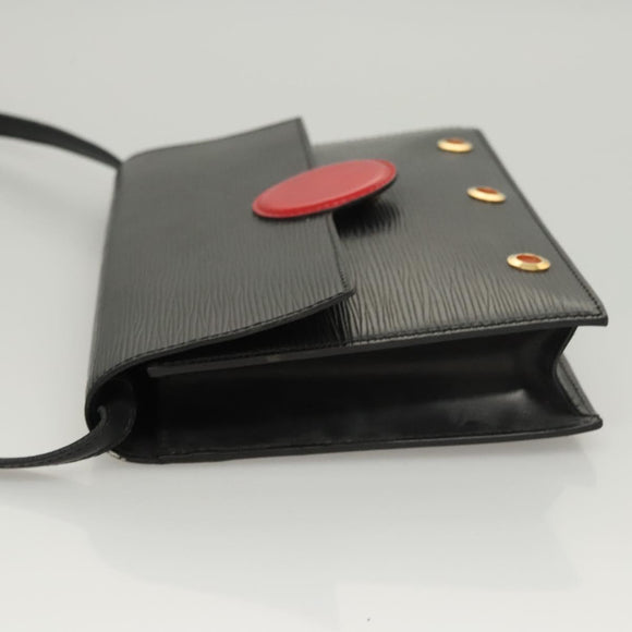 LOUIS VUITTON Epi Hublot Shoulder Bag Black Red M52557 LV Auth 120129