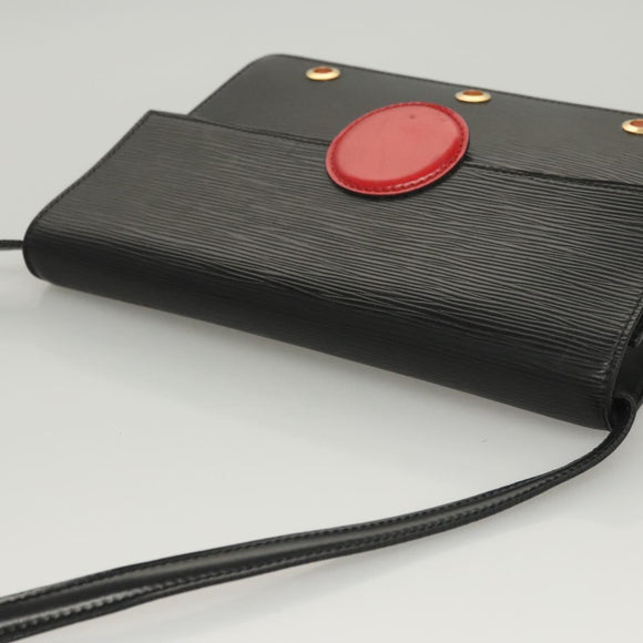 LOUIS VUITTON Epi Hublot Shoulder Bag Black Red M52557 LV Auth 120129