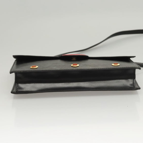 LOUIS VUITTON Epi Hublot Shoulder Bag Black Red M52557 LV Auth 120129