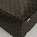 CELINE Macadam Canvas Hand Bag PVC Leather 2way Black Gold Auth 120130-9