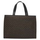 CELINE Macadam Canvas Hand Bag PVC Leather 2way Black Gold Auth 120130-13