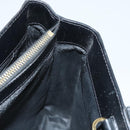 CELINE Macadam Canvas Hand Bag PVC Leather 2way Black Gold Auth 120130-21