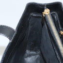 CELINE Macadam Canvas Hand Bag PVC Leather 2way Black Gold Auth 120130-22