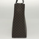 CELINE Macadam Canvas Hand Bag PVC Leather 2way Black Gold Auth 120130-3