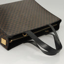 CELINE Macadam Canvas Hand Bag PVC Leather 2way Black Gold Auth 120130-6