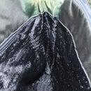 PRADA Chain Shoulder Bag Nylon Khaki Silver Auth 120140-20