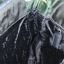 PRADA Chain Shoulder Bag Nylon Khaki Silver Auth 120140-21