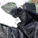 PRADA Chain Shoulder Bag Nylon Khaki Silver Auth 120140-11