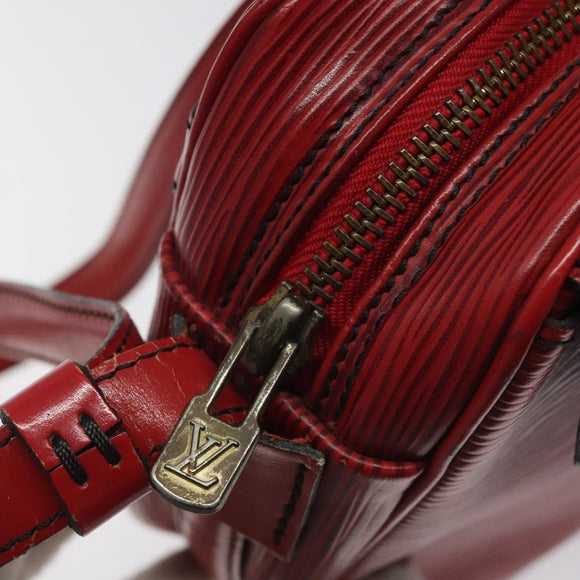 LOUIS VUITTON Epi Jeune Fille MM Shoulder Bag Red M52157 LV Auth 120142