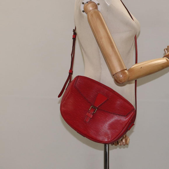 LOUIS VUITTON Epi Jeune Fille MM Shoulder Bag Red M52157 LV Auth 120142