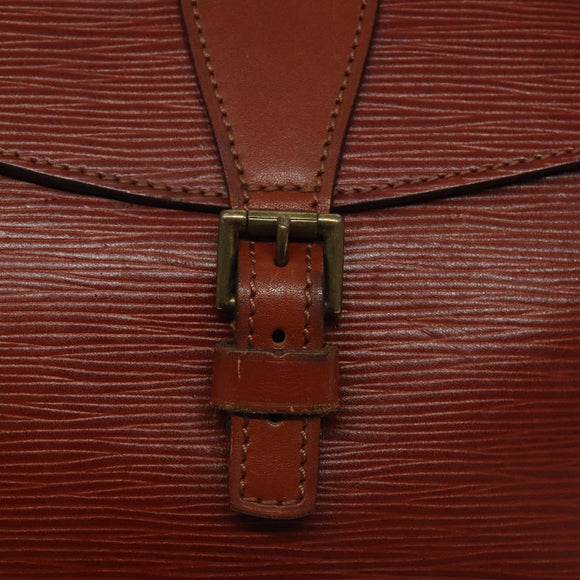 LOUIS VUITTON Epi Jeune FilleMM Shoulder Bag Brown M52153 LV Auth 120143